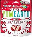 30-Count YumEarth Organic Candy Cane Lollipops (Peppermint) $3.72