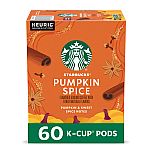 60-Count Starbucks Keurig K-Cup Coffee Pods (Pumpkin Spice) $21.40