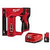 Milwaukee M12 12-Volt Li-Ion Cordless 3/8 in. Crown Stapler Bundle $99