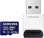 256GB SAMSUNG PRO Plus microSD Memory Card + Reader $19.99