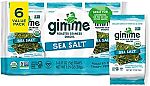 6-Pack Gimme Organic Roasted Seaweed Sheet Snack (Sea Salt) $2.55 (Reg $6.49)