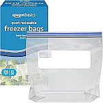 120-Count Amazon Basics Zippered Stand & Fill Freezer Quart Bags $5.22