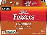 72-Count Folgers Colombian Medium Roast Coffee Keurig K-Cup Pods $18