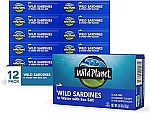 12-Ct 4.4 Oz Wild Planet Wild Sardines in Water with Sea Salt $14