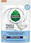 54-Ct Seventh Generation Triple Action Clean Automatic Dishwasher Detergent Packs $11