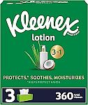 3-Pack 120-Count Kleenex Lotion Facial Tissues $4.38