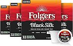 128 Ct Folgers Black Silk Dark Roast Coffee Pods $32