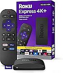 Roku Express 4K+ Roku Streaming Player w/ Voice Remote $22.70