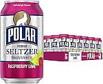 18-Pack 12oz Polar Seltzer Water (Raspberry Lime) $5.10