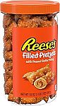Reese's Peanut Butter Filled Pretzels, 18oz Jar $4.52