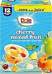 12-Pack 4-Oz Dole Fruit Bowls (Cherry Mixed Fruit) $3.78