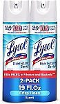 2-Pack 19-Oz Lysol Disinfectant Spray (Crisp Linen) $8.76