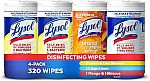 4-Pack 80-Count Lysol Disinfecting Wipes (Variety Pack) $9.73