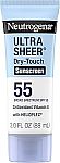 3-Oz Neutrogena SPF 55 Ultra Sheer Dry-Touch Sunscreen $3.55