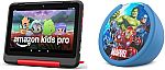 Fire HD 8 Kids Pro Tablet (32GB, Marvel Avengers) + Echo Pop Kids (Marvel Avengers) $90