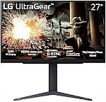 LG 27GS75Q-B 27" Ultragear QHD Gaming Monitor $186.99