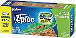 50-Count Ziploc Grip 'n Seal Sandwich Bags w/ EasyGuide Texture $1.76