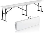 6ft VEVOR Plastic Folding Bench $34.54