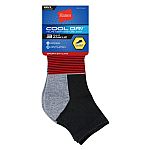 3-Pairs Hanes Cool DRI Men's Ankle Socks w/ Ventilation $2.97