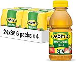 24-Count Mott's 100% Original Apple Juice, 8 Fl Oz Bottles $6.66