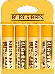 4-Pack 0.15-Oz Burt's Bees Lip Balms (Original) $5