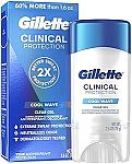 2.6-Oz Gillette Clinical Antiperspirant and Deodorant for Men $7.28