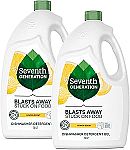 2-Pack 70-Oz Seventh Generation Dishwasher Detergent Gel (Lemon) $10.88