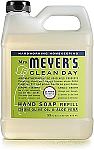 33-Oz Mrs. Meyer's Clean Day Liquid Hand Soap Refill (Lemon Verbena) $6