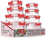 16-Piece Bakken Borosilicate Glass Food Storage Containers w/ Lids $23