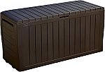 71-Gal Keter Marvel Outdoor Storage Plastic Deck Box $48.64