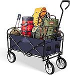 Prime Members: YSSOA Rolling Collapsible Garden Cart Camping Wagon, 220-Lb Capacity $26.99