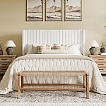Willa Arlo Candler Velvet Upholstered Platform Bed Queen Size $173 and more