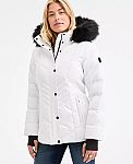 MICHAEL Michael Kors Women's Faux-Fur-Trim Hooded Puffer Coat (Various colors) $69.99