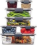 14 Piece Rubbermaid Brilliance Food Storage Containers $24