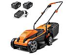 LawnMaster CLM2413A Cordless 13-Inch Lawn Mower with 2X4.0Ah Battery $89.99 and more
