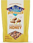 8 Ounce Blue Diamond Almonds, Premium Roasted Honey Snack Nuts $2.89