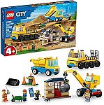 235-Pc LEGO City Construction Trucks and Wrecking Ball Crane Building Kit $39.98