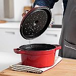 STAUB Cast Iron Dutch Oven 4-qt Round Cocotte $127