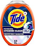4 x 63 Count Tide Hygienic Clean Power PODS Laundry Detergent Pacs $61.76