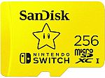 256GB SanDisk microSDXC Card, Licensed for Nintendo Switch $19.99