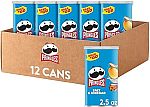 12 Cans 2.5 Oz Pringles Potato Crisps Chips $7.14