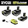 RYOBI ONE+ 18V Li-Ion HIGH PERFORMANCE Starter Kit with 2.0 Ah Battery, (2) 4.0 Ah Batteries, and Charger $99