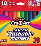 10-Count Cra-Z-Art Classic Washable Broadline Markers $0.75