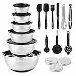 32-Piece Thyme & Table Stainless Steel Mixing Bowls & Food Prep Set $24.88