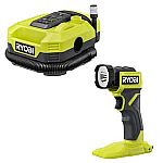 RYOBI ONE+ 18V Cordless Dual Function Inflator/Deflator with Cordless LED Light (Tool only) $60 and more