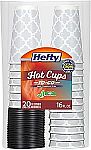 20 Count Hefty Paper Disposable Hot Cups with Lids, 16 Ounce $4.23