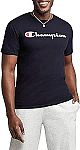 Champion Men's Classic Script Logo T-Shirt $5.39