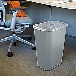 Rubbermaid 10 Gallon Plastic Resin Deskside Wastebasket $10.97