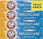 4-Pack 6-Oz Arm & Hammer Peroxicare Toothpaste, Clean Mint Flavor $9