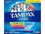 34-Count Tampax Pearl Tampons Trio Pack $4